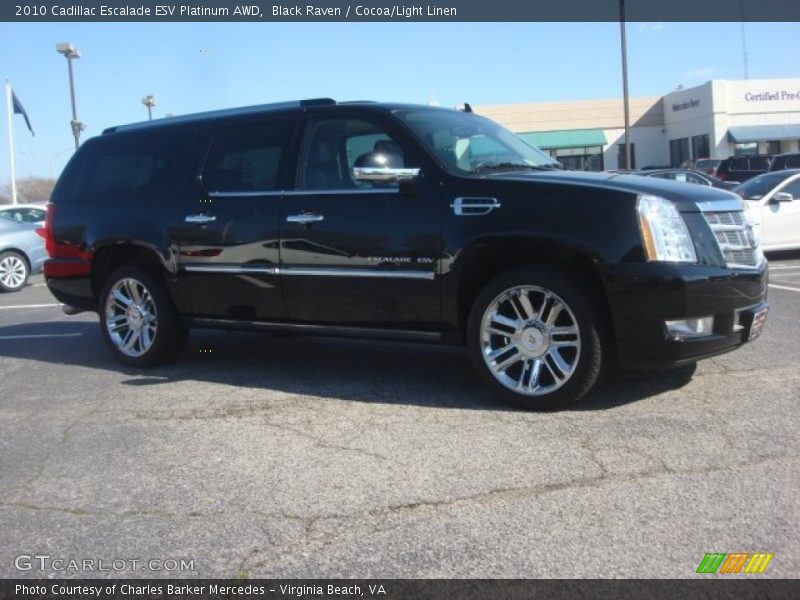Black Raven / Cocoa/Light Linen 2010 Cadillac Escalade ESV Platinum AWD