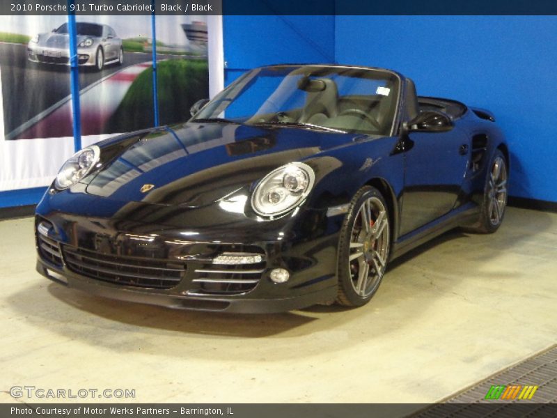 Black / Black 2010 Porsche 911 Turbo Cabriolet