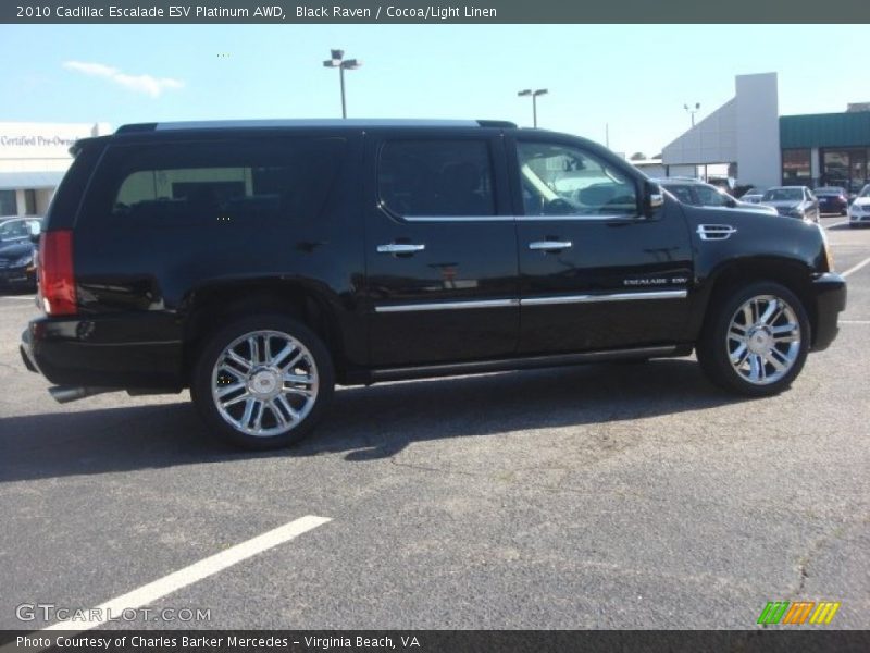 Black Raven / Cocoa/Light Linen 2010 Cadillac Escalade ESV Platinum AWD