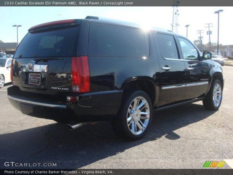Black Raven / Cocoa/Light Linen 2010 Cadillac Escalade ESV Platinum AWD