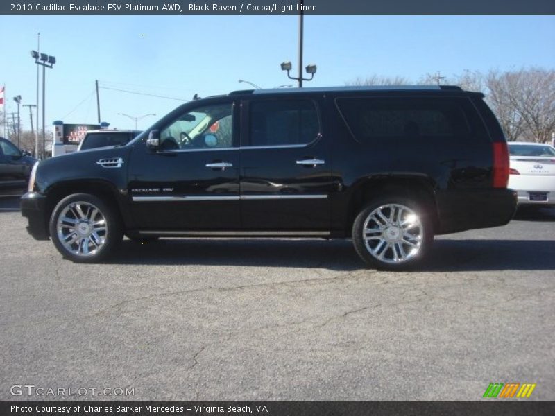 Black Raven / Cocoa/Light Linen 2010 Cadillac Escalade ESV Platinum AWD