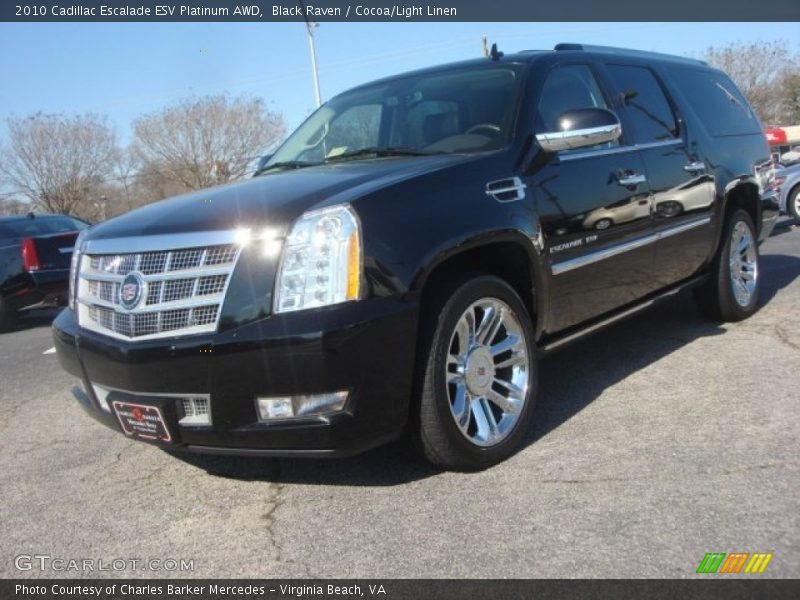 Black Raven / Cocoa/Light Linen 2010 Cadillac Escalade ESV Platinum AWD