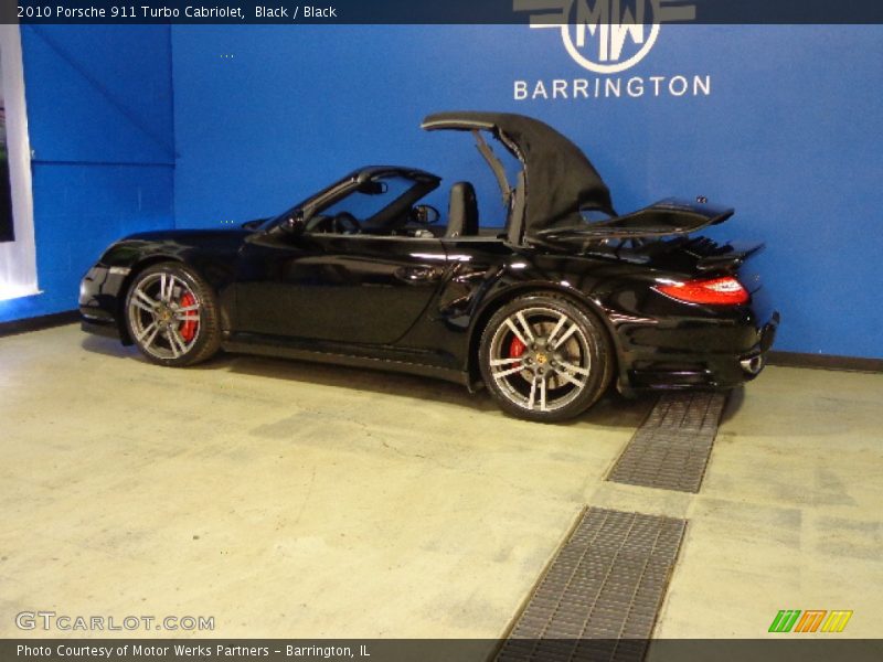 Black / Black 2010 Porsche 911 Turbo Cabriolet
