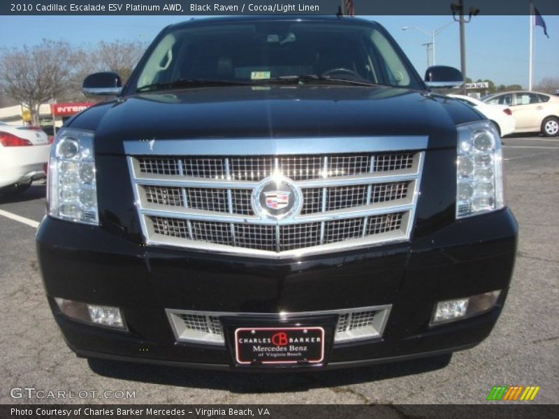 Black Raven / Cocoa/Light Linen 2010 Cadillac Escalade ESV Platinum AWD