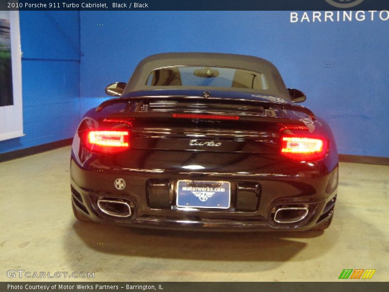 Black / Black 2010 Porsche 911 Turbo Cabriolet