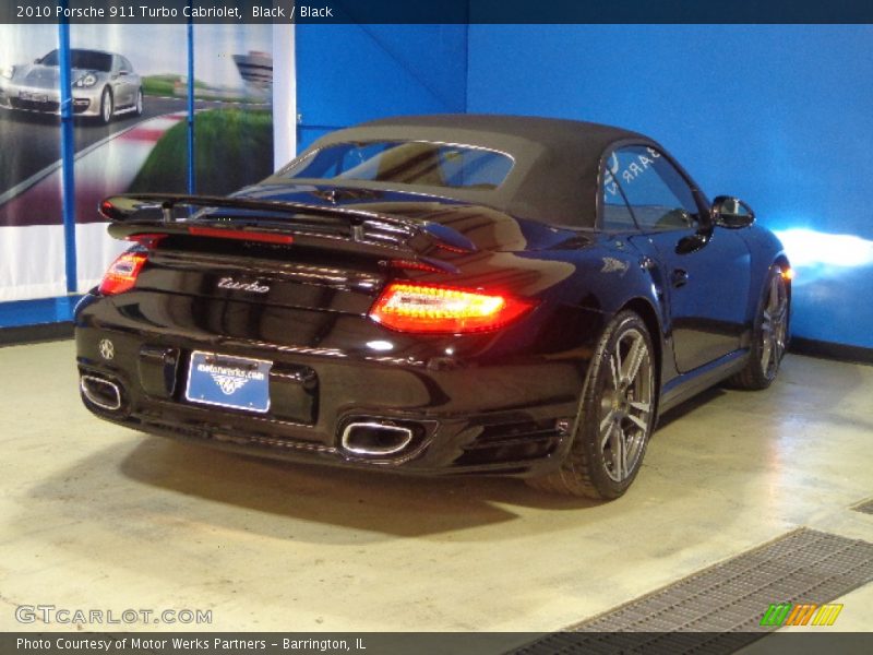 Black / Black 2010 Porsche 911 Turbo Cabriolet