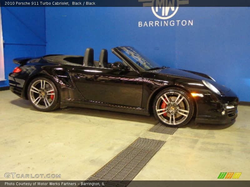 Black / Black 2010 Porsche 911 Turbo Cabriolet