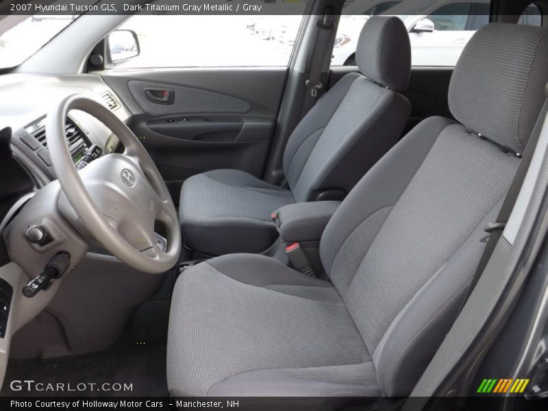 Dark Titanium Gray Metallic / Gray 2007 Hyundai Tucson GLS