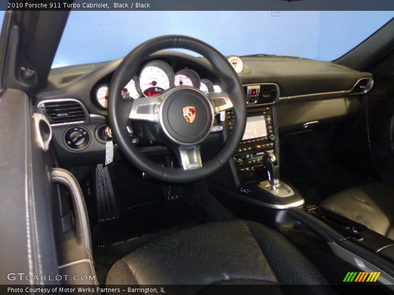 Black / Black 2010 Porsche 911 Turbo Cabriolet