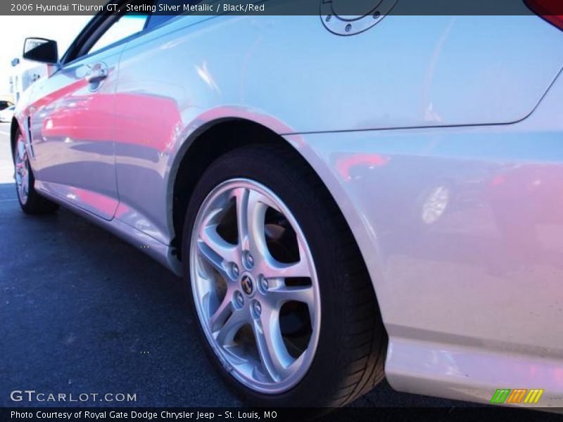 Sterling Silver Metallic / Black/Red 2006 Hyundai Tiburon GT