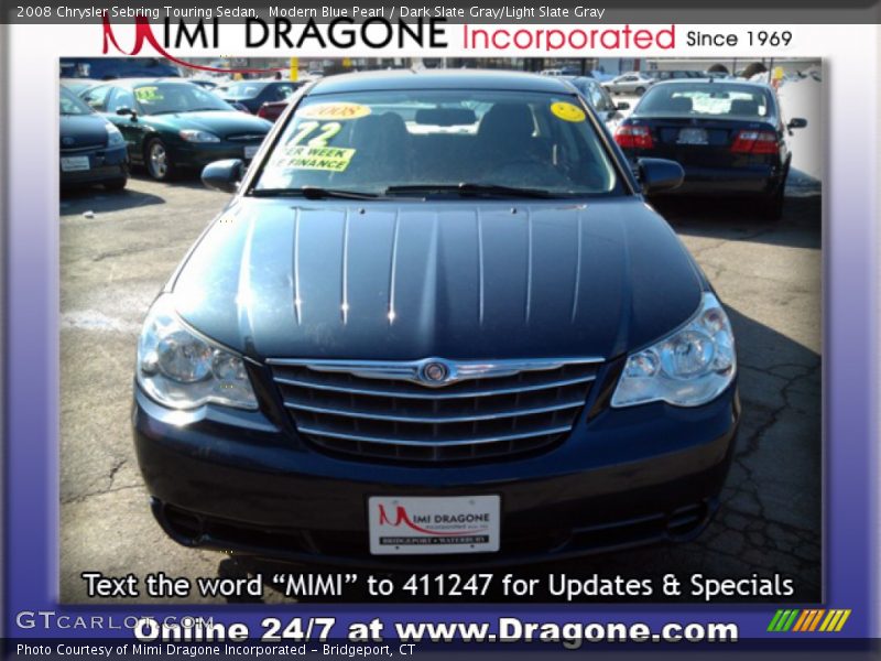 Modern Blue Pearl / Dark Slate Gray/Light Slate Gray 2008 Chrysler Sebring Touring Sedan