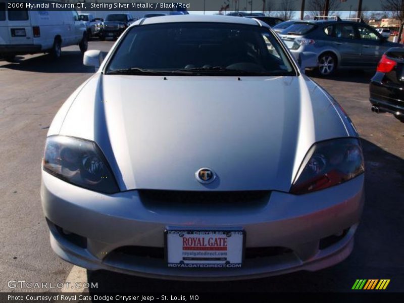 Sterling Silver Metallic / Black/Red 2006 Hyundai Tiburon GT