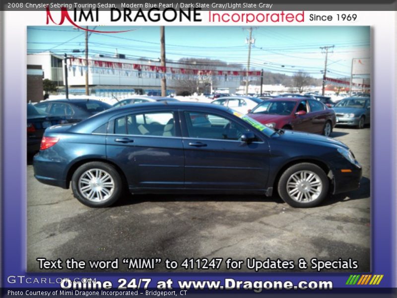 Modern Blue Pearl / Dark Slate Gray/Light Slate Gray 2008 Chrysler Sebring Touring Sedan
