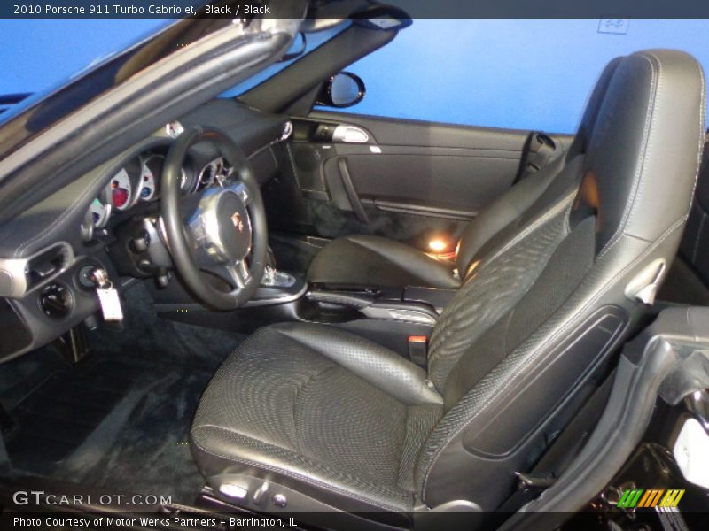 Black / Black 2010 Porsche 911 Turbo Cabriolet