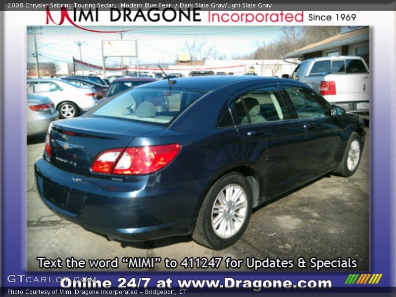 Modern Blue Pearl / Dark Slate Gray/Light Slate Gray 2008 Chrysler Sebring Touring Sedan