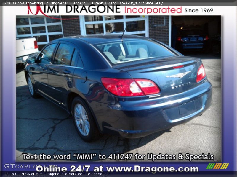 Modern Blue Pearl / Dark Slate Gray/Light Slate Gray 2008 Chrysler Sebring Touring Sedan