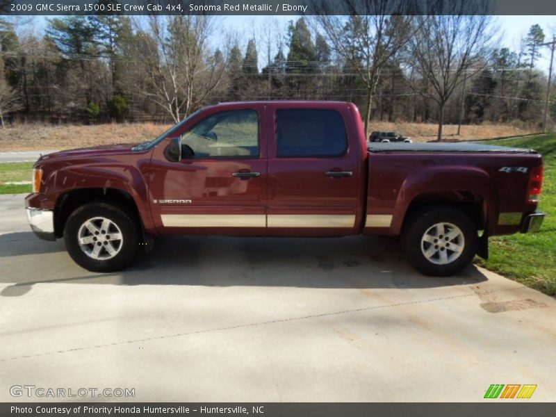 Sonoma Red Metallic / Ebony 2009 GMC Sierra 1500 SLE Crew Cab 4x4