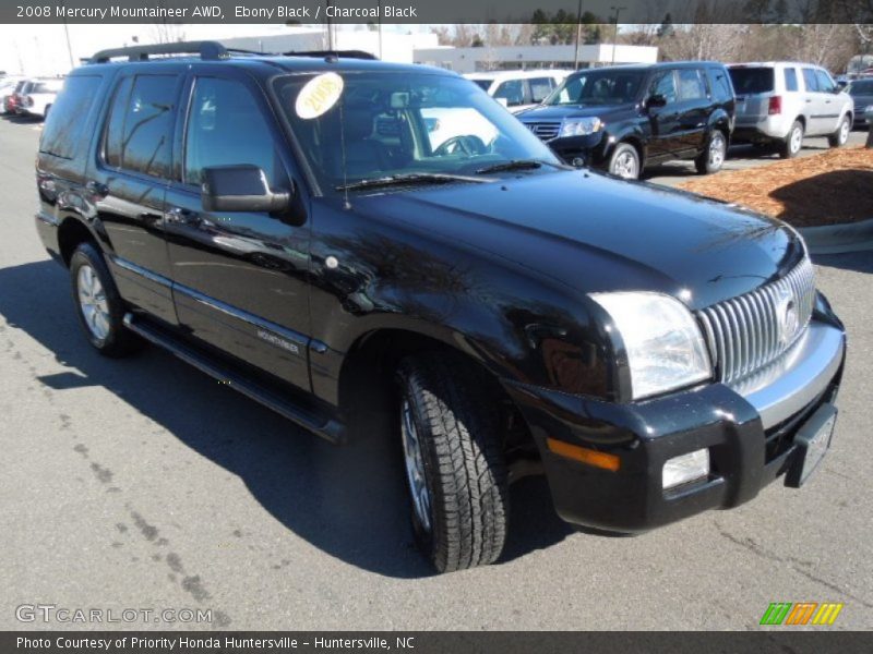 Ebony Black / Charcoal Black 2008 Mercury Mountaineer AWD