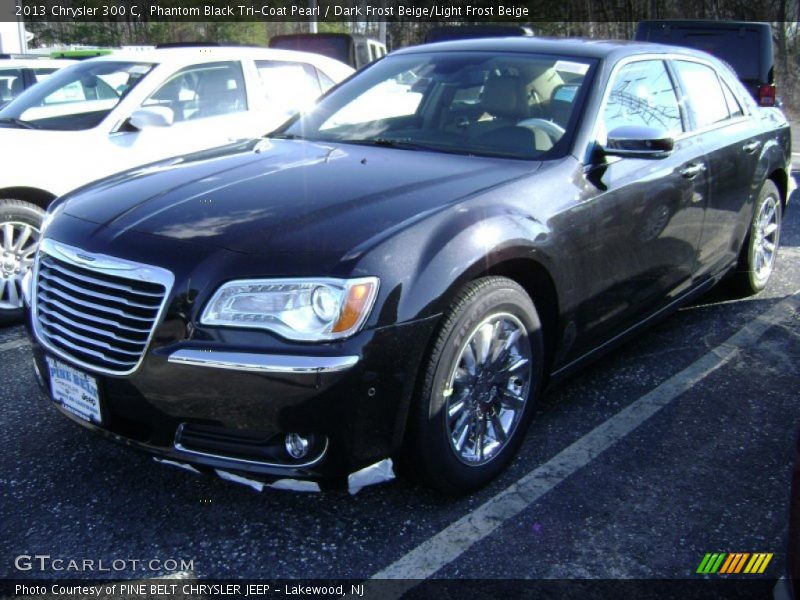 Phantom Black Tri-Coat Pearl / Dark Frost Beige/Light Frost Beige 2013 Chrysler 300 C