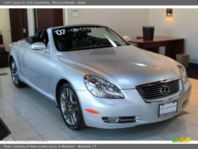 Mercury Metallic / Black 2007 Lexus SC 430 Convertible