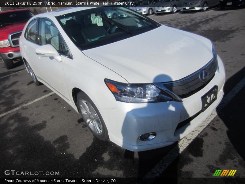 Starfire White Pearl / Water Gray 2011 Lexus HS 250h Hybrid Premium