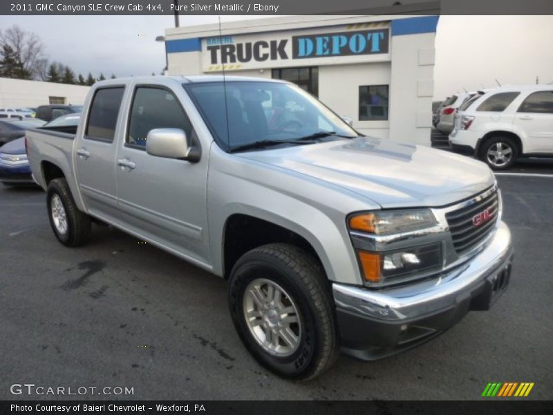 Pure Silver Metallic / Ebony 2011 GMC Canyon SLE Crew Cab 4x4