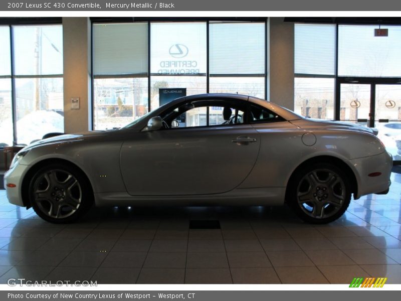 Mercury Metallic / Black 2007 Lexus SC 430 Convertible