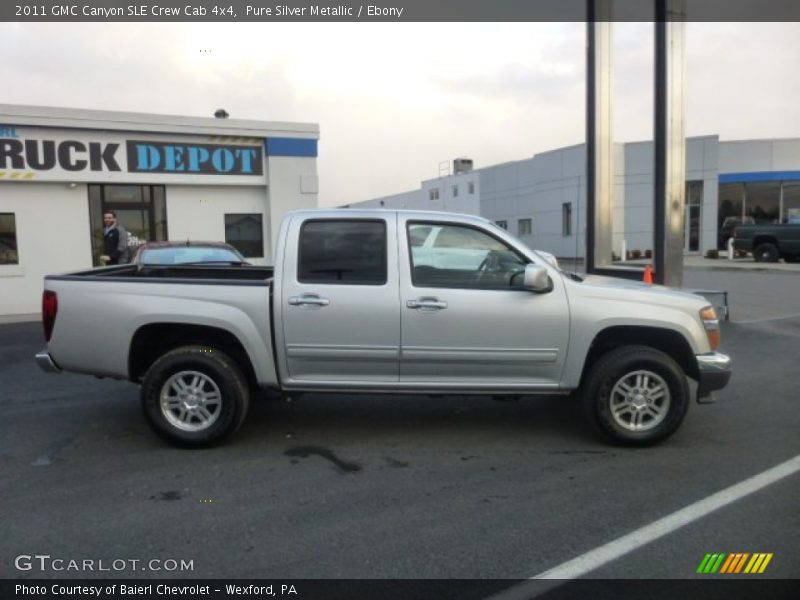 Pure Silver Metallic / Ebony 2011 GMC Canyon SLE Crew Cab 4x4