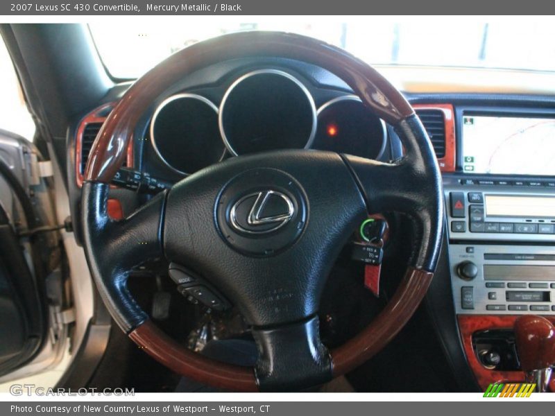 Mercury Metallic / Black 2007 Lexus SC 430 Convertible
