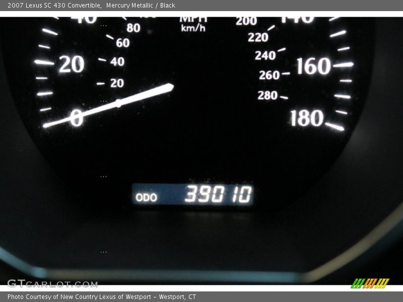 Mercury Metallic / Black 2007 Lexus SC 430 Convertible