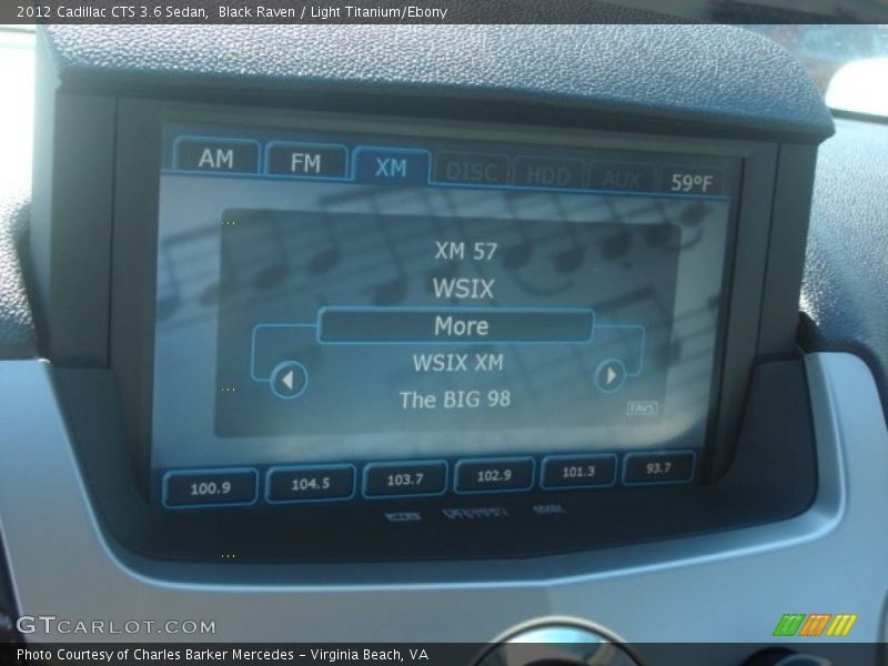 Black Raven / Light Titanium/Ebony 2012 Cadillac CTS 3.6 Sedan