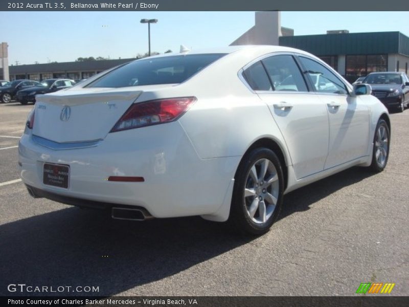 Bellanova White Pearl / Ebony 2012 Acura TL 3.5