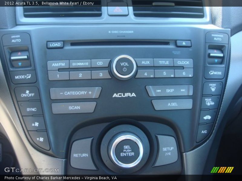 Bellanova White Pearl / Ebony 2012 Acura TL 3.5