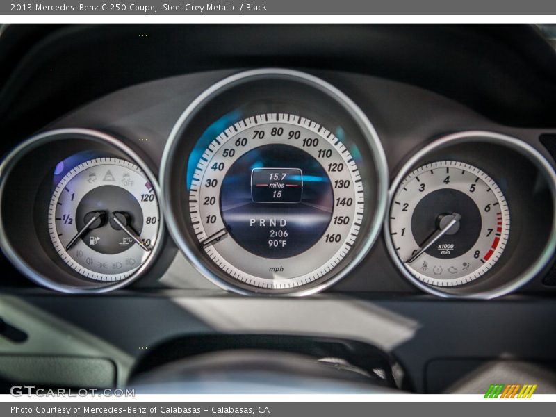 Steel Grey Metallic / Black 2013 Mercedes-Benz C 250 Coupe