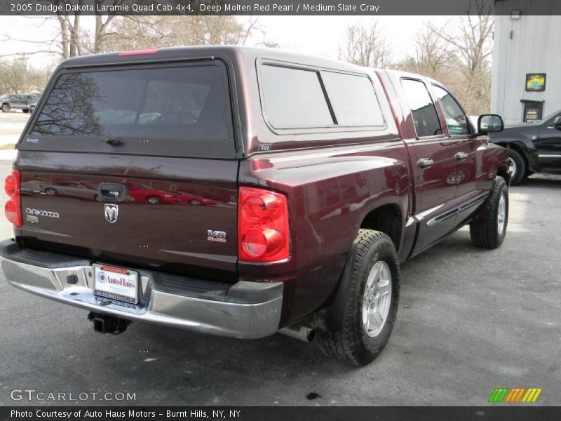 Deep Molten Red Pearl / Medium Slate Gray 2005 Dodge Dakota Laramie Quad Cab 4x4