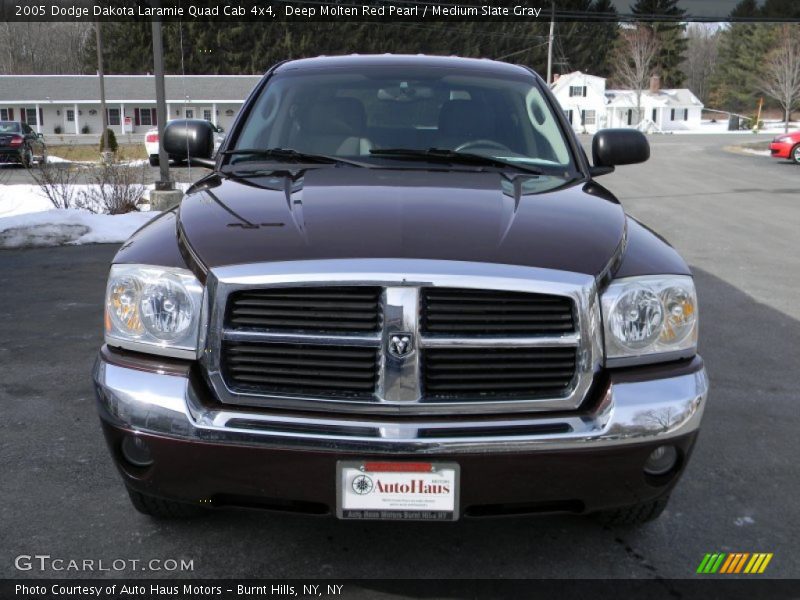 Deep Molten Red Pearl / Medium Slate Gray 2005 Dodge Dakota Laramie Quad Cab 4x4