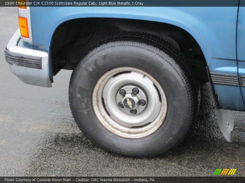 Light Blue Metallic / Gray 1990 Chevrolet C/K C1500 Scottsdale Regular Cab