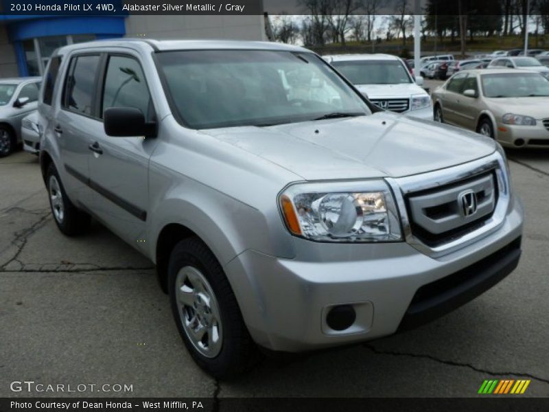 Alabaster Silver Metallic / Gray 2010 Honda Pilot LX 4WD