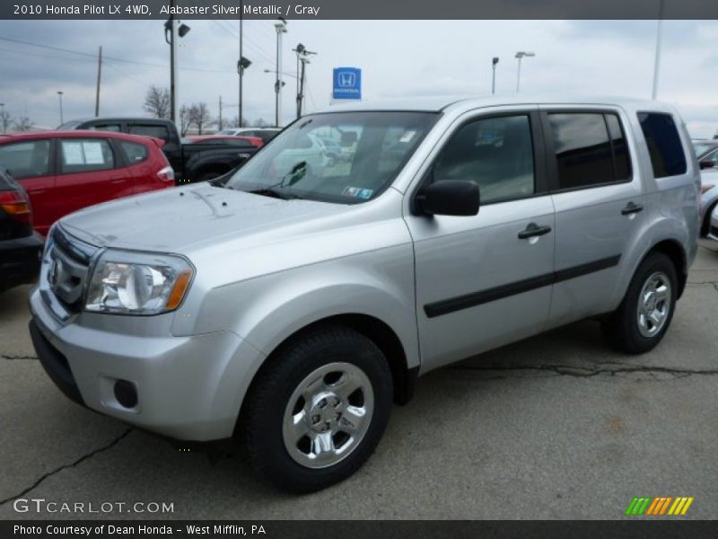 Alabaster Silver Metallic / Gray 2010 Honda Pilot LX 4WD