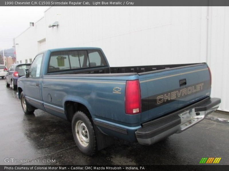 Light Blue Metallic / Gray 1990 Chevrolet C/K C1500 Scottsdale Regular Cab