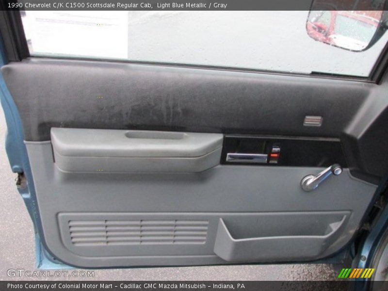 Light Blue Metallic / Gray 1990 Chevrolet C/K C1500 Scottsdale Regular Cab