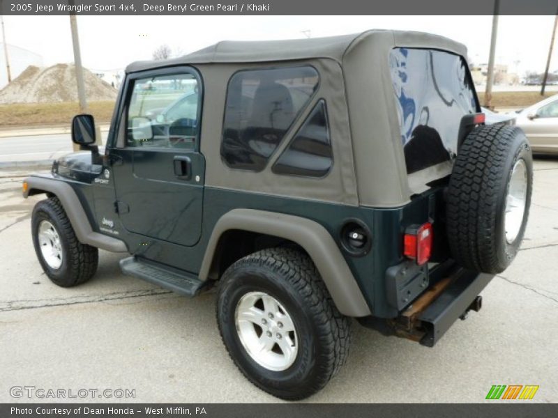 Deep Beryl Green Pearl / Khaki 2005 Jeep Wrangler Sport 4x4
