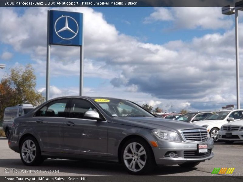 Palladium Silver Metallic / Black 2008 Mercedes-Benz C 300 4Matic Sport