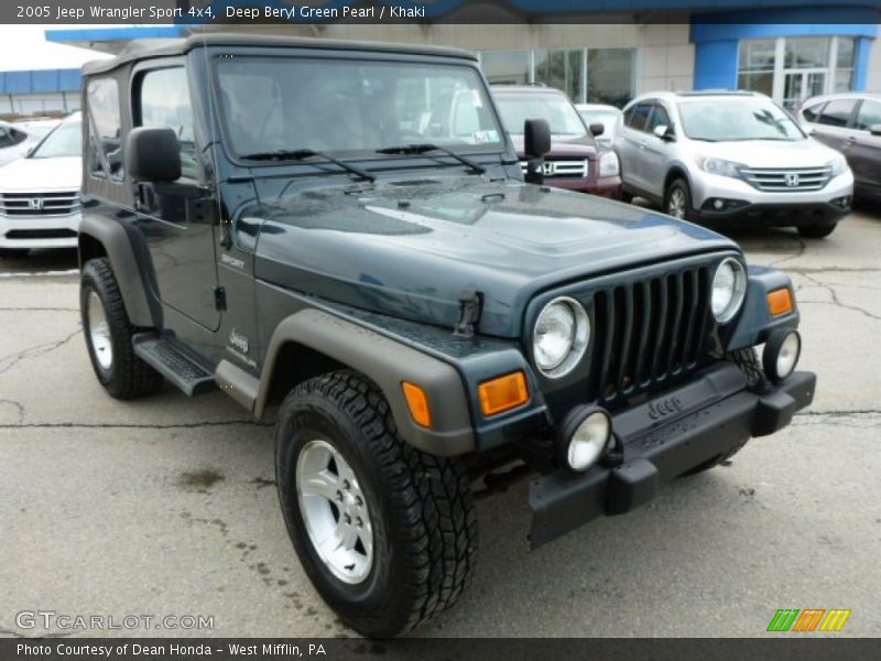 Deep Beryl Green Pearl / Khaki 2005 Jeep Wrangler Sport 4x4