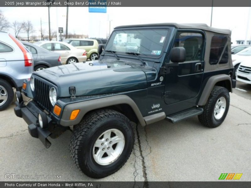 Deep Beryl Green Pearl / Khaki 2005 Jeep Wrangler Sport 4x4