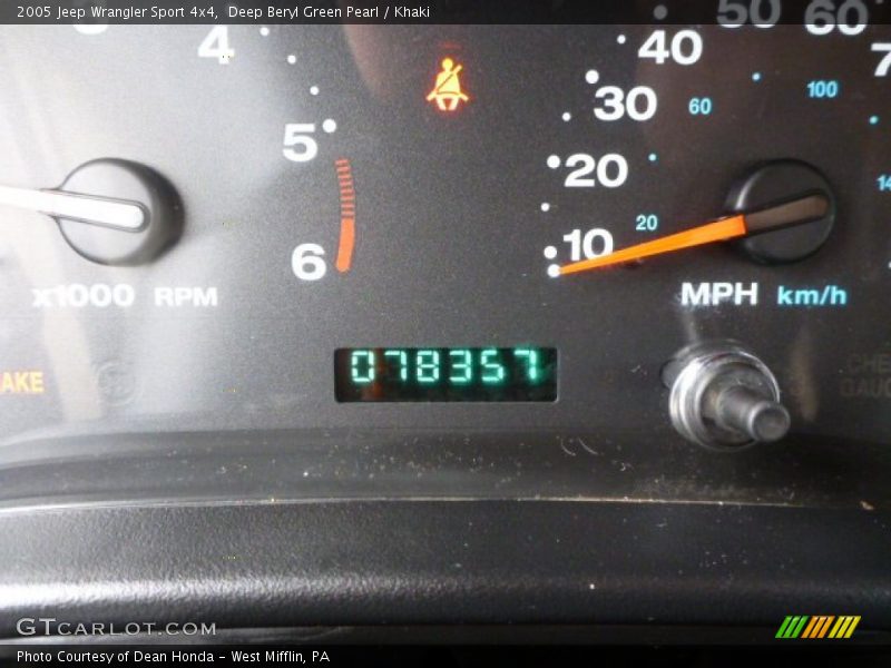 Deep Beryl Green Pearl / Khaki 2005 Jeep Wrangler Sport 4x4