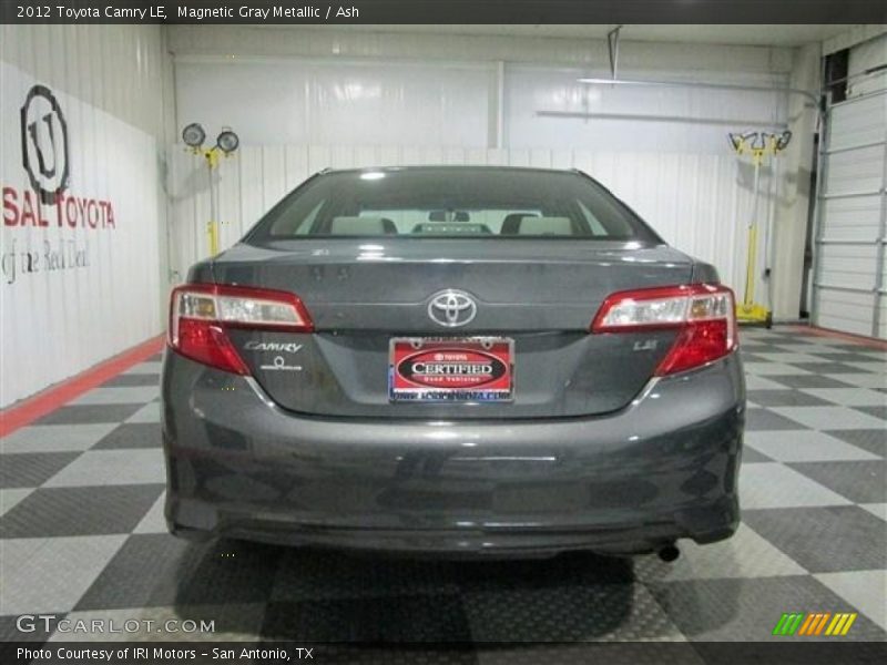 Magnetic Gray Metallic / Ash 2012 Toyota Camry LE