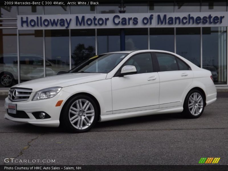 Arctic White / Black 2009 Mercedes-Benz C 300 4Matic