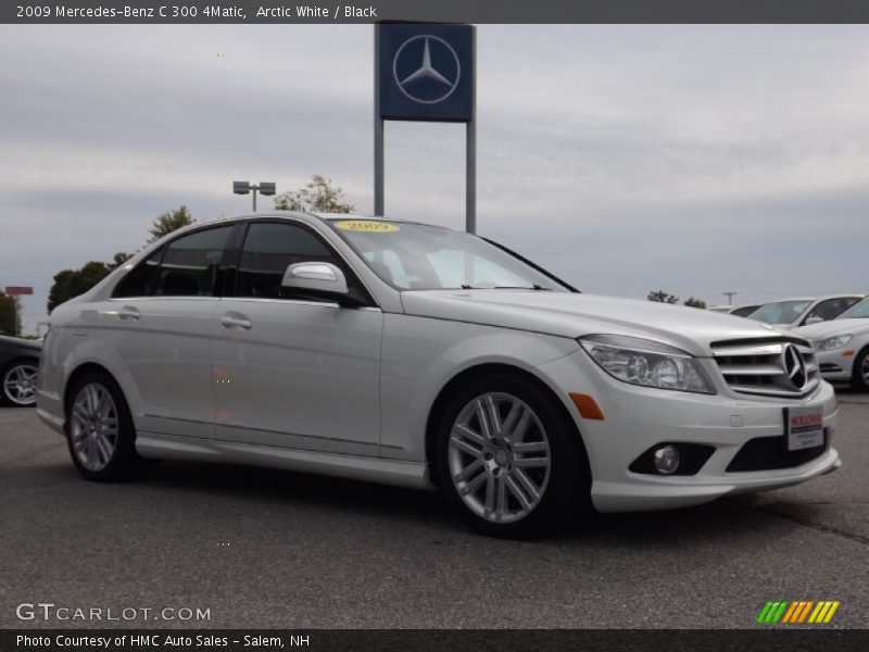 Arctic White / Black 2009 Mercedes-Benz C 300 4Matic