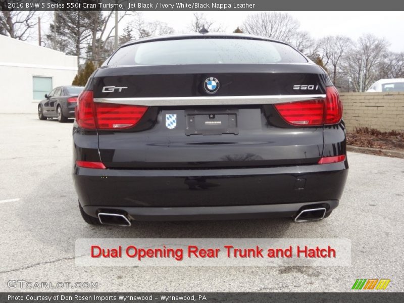 Jet Black / Ivory White/Black Nappa Leather 2010 BMW 5 Series 550i Gran Turismo